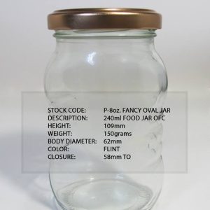 8oz Fancy Oval 58mm lug finish